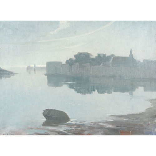WILHELM LUDWIG LEHMANN : Frauenchiemsee im Morgendunst (DOBIASCHOFSKY AUKTIONEN AG)