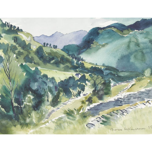 BORIS HELLMANN : Sommerliche Berglandschaft (DOBIASCHOFSKY AUKTIONEN AG)
