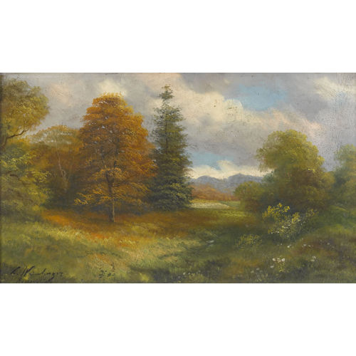 ANTON WEINBERGER : Herbstliche Waldlandschaft (DOBIASCHOFSKY AUKTIONEN AG)