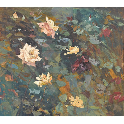 FRITZ HUG : Bl�hende Rosen im Freien (DOBIASCHOFSKY AUKTIONEN AG)