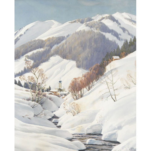 CARL KESSLER : 'Saalbach bei Zell am See' (DOBIASCHOFSKY AUKTIONEN AG)