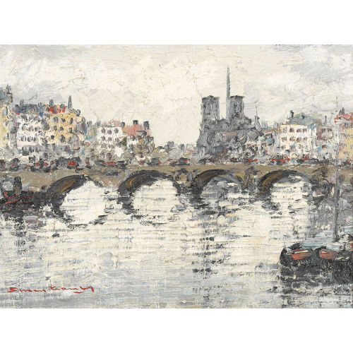 SIMON KRAMER : Seinebr�cke mit Notre-Dame de Paris (DOBIASCHOFSKY AUKTIONEN AG)