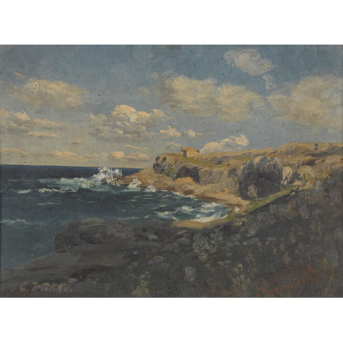 CARL WUTTKE : Sommerliche K�stenpartie in Sizilien (DOBIASCHOFSKY AUKTIONEN AG)