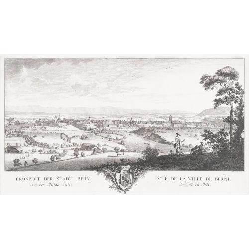 JOHANN LUDWIG ABERLI : 'Prospect der Stadt Bern/von der Mittag Seite' (DOBIASCHOFSKY AUKTIONEN AG)