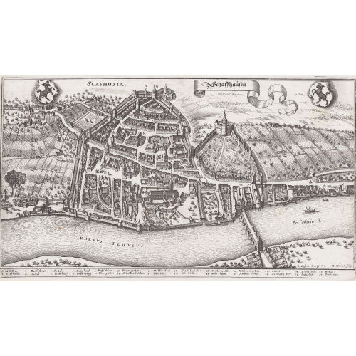 MATTH�US D.�. MERIAN : 'Scafhusia. Schaffhausen' (DOBIASCHOFSKY AUKTIONEN AG)