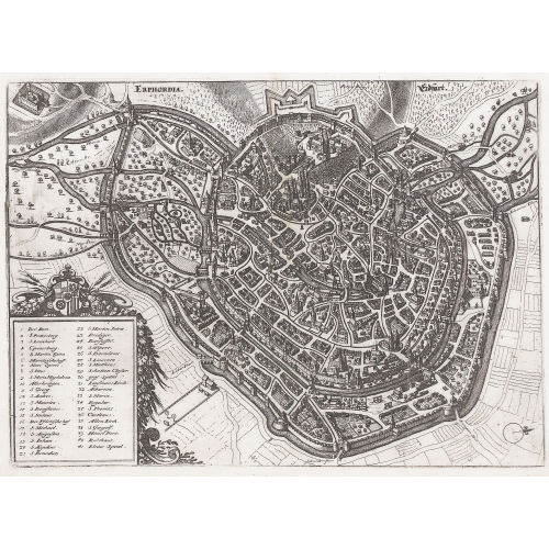 MATTH�US D.�. MERIAN : 'Erphordia. Erdfurt' (DOBIASCHOFSKY AUKTIONEN AG)