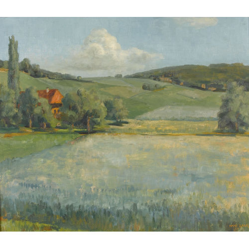 HANS ZAUGG : Sommerlandschaft mit Bauernhaus (DOBIASCHOFSKY AUKTIONEN AG)