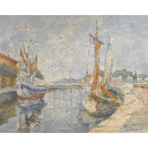 ORESTE PALTRINIERI : 'Canale di Viareggio' (DOBIASCHOFSKY AUKTIONEN AG)