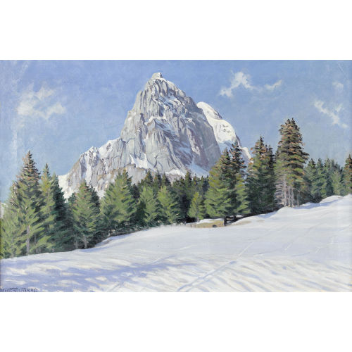 WALDEMAR FINK : 'Sonniger Wintertag (bei Saanen)' (DOBIASCHOFSKY AUKTIONEN AG)
