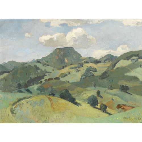 OTTO WYLER : 'Juralandschaft mit Ballenwolken' (DOBIASCHOFSKY AUKTIONEN AG)