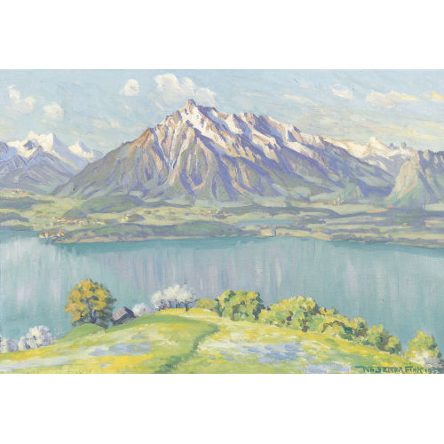 WALDEMAR FINK : 'Fr�hling am Thunersee' (DOBIASCHOFSKY AUKTIONEN AG)