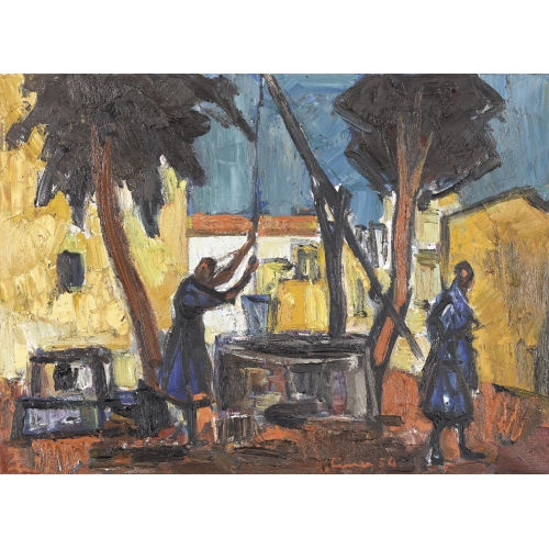CARL WALTER LINER : 'Ziehbrunnen bei Chiusi' (DOBIASCHOFSKY AUKTIONEN AG)