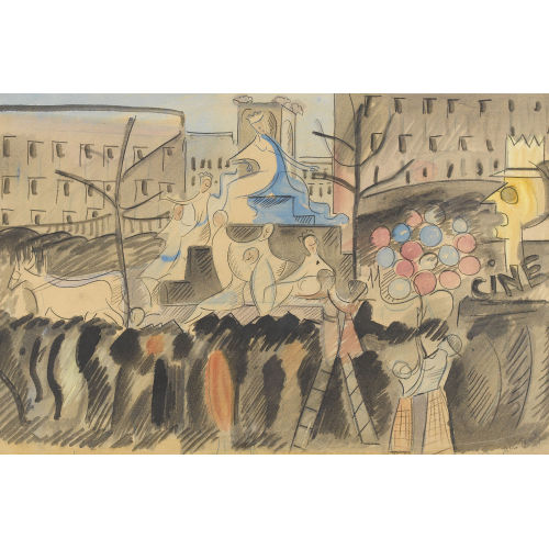 ALICE BAILLY : Festlicher Umzug mit Schaulustigen (DOBIASCHOFSKY AUKTIONEN AG)