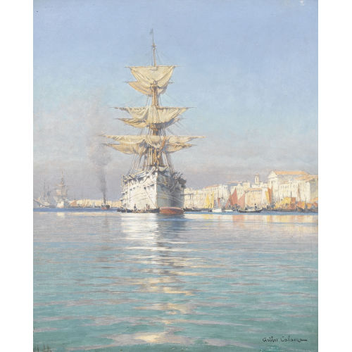 (JEAN BAPTISTE) ARTHUR CALAME : 'Matin�e dans la Lagune' (DOBIASCHOFSKY AUKTIONEN AG)