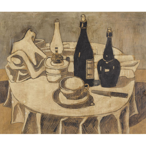 WILHELM SCHMID : 'Stillleben mit Flaschen' (DOBIASCHOFSKY AUKTIONEN AG)