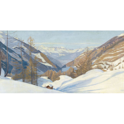 FRAN�OIS DE RIBAUPIERRE : Blick ins winterliche Val d′H�rens (DOBIASCHOFSKY AUKTIONEN AG)