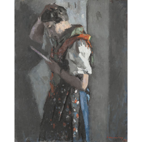 GEORGES DESSOUSLAVY : 'La lectrice' (DOBIASCHOFSKY AUKTIONEN AG)