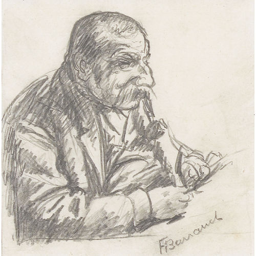 FRAN�OIS EMILE BARRAUD : Alter Mann mit Pfeife (DOBIASCHOFSKY AUKTIONEN AG)