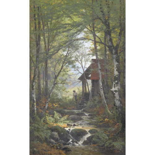 VICTOR PUHONNY : 'Schleifm�hle an Waldbach' (DOBIASCHOFSKY AUKTIONEN AG)