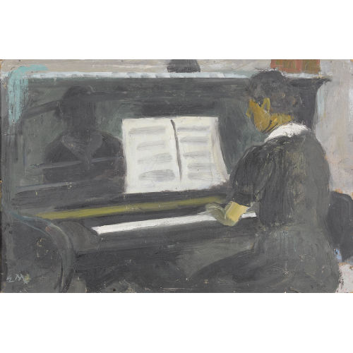 ERNST MORGENTHALER : 'Frau am Klavier' (DOBIASCHOFSKY AUKTIONEN AG)