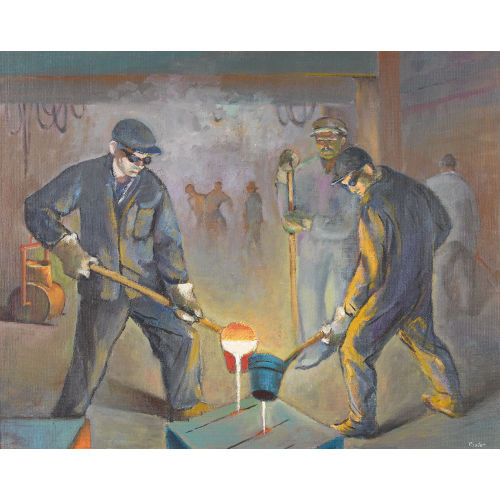 PAUL JAKOB) PAOLO (EIGTL. M�LLER : Eisengiesser in der Werkstatt (DOBIASCHOFSKY AUKTIONEN AG)