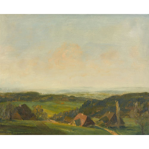 HANS ZAUGG : Landschaft im Bernbiet mit H�usergruppe (DOBIASCHOFSKY AUKTIONEN AG)