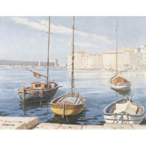 EKKEHARD KOHLUND : 'Der Hafen von St-Tropez' (DOBIASCHOFSKY AUKTIONEN AG)