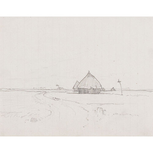 ALBERT ANKER : Skizzenblatt mit Landschaft (DOBIASCHOFSKY AUKTIONEN AG)