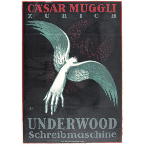 CARL FRANZ MOOS : 'C�sar Muggli Underwood Schreibmaschine' (DOBIASCHOFSKY AUKTIONEN AG)