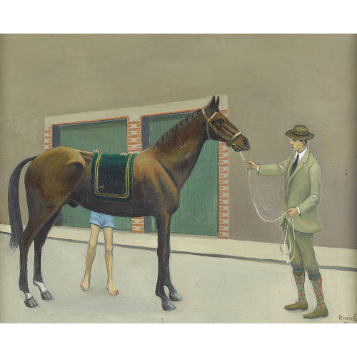 ERICH) RICCO (EIGTL. WASSMER : Reiter und Knabe mit Pferd (DOBIASCHOFSKY AUKTIONEN AG)