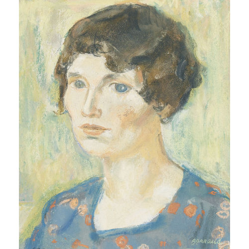 MAURICE BARRAUD : Kopfbildnis einer Frau mit braunem Haar (DOBIASCHOFSKY AUKTIONEN AG)