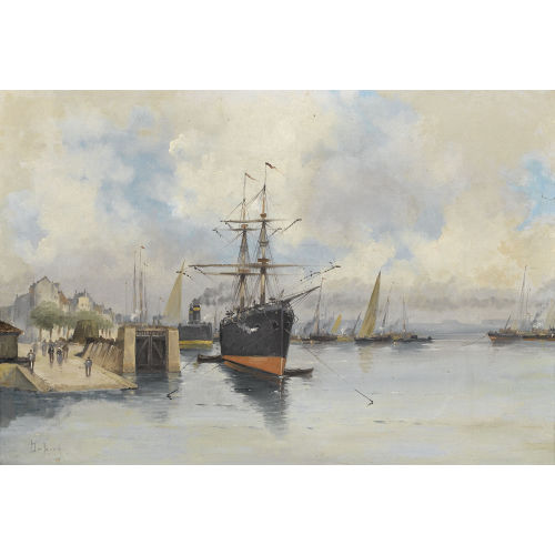 EUGENE (GEN. DUPUY GALIEN-LALOUE : Schiffe im Hafen (DOBIASCHOFSKY AUKTIONEN AG)