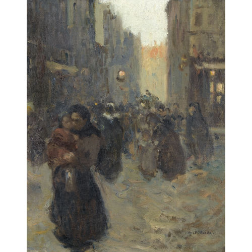 JULES ADLER : Belebte Strassenpartie (DOBIASCHOFSKY AUKTIONEN AG)