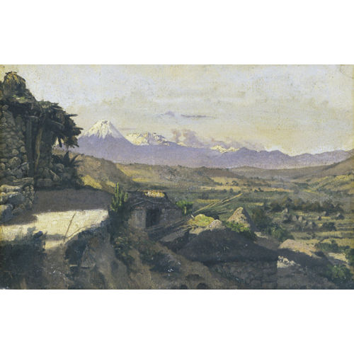 FRANK BUCHSER : Sonnige Landschaft mit Steinh�tten (DOBIASCHOFSKY AUKTIONEN AG)