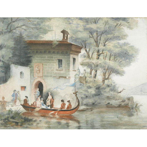 JOHANN HEINRICH NEUKOMM : Galante Szene am See (DOBIASCHOFSKY AUKTIONEN AG)