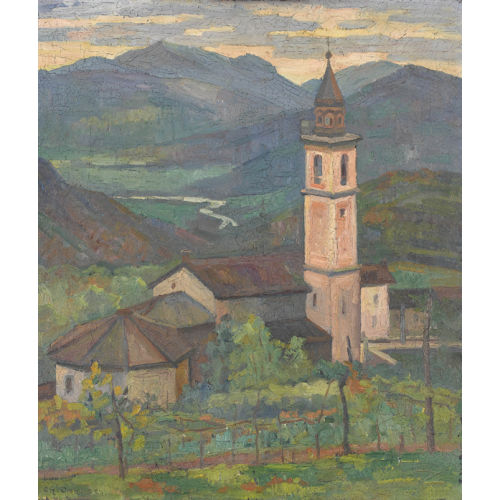 CHRISTOPH OEHLER : 'Kirche von Bedigliora' (DOBIASCHOFSKY AUKTIONEN AG)