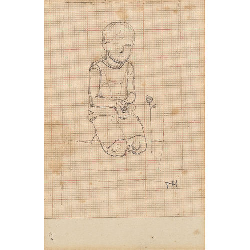 FERDINAND HODLER : Studie zu 'Der Auserw�hlte' und 'Anbetung' (DOBIASCHOFSKY AUKTIONEN AG)