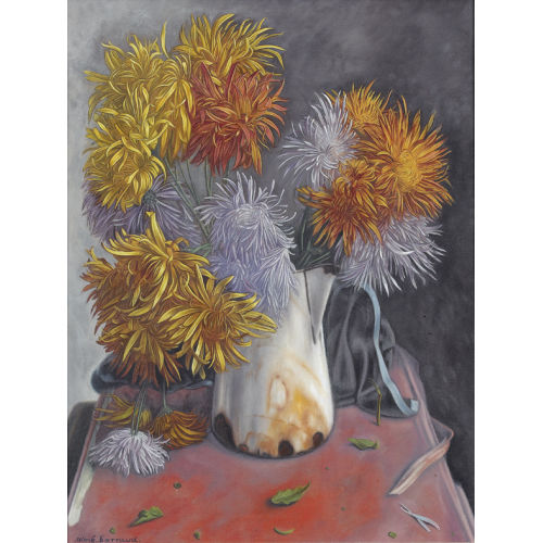 AIME VICTOR BARRAUD : Nature morte aux chrysanth�mes (DOBIASCHOFSKY AUKTIONEN AG)