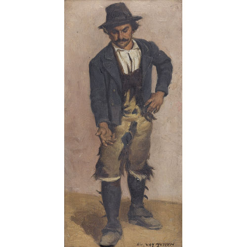 EVERT LOUIS VAN MUYDEN : R�mischer Brigant beim Morra-Spiel (DOBIASCHOFSKY AUKTIONEN AG)