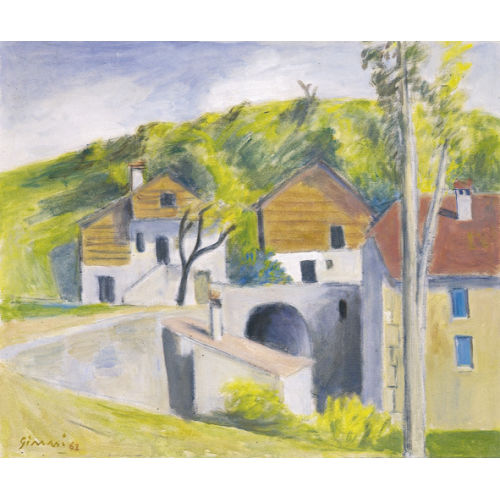 WILHELM GIMMI : 'Les Ruy�res' (Maisons � Chexbres) (DOBIASCHOFSKY AUKTIONEN AG)