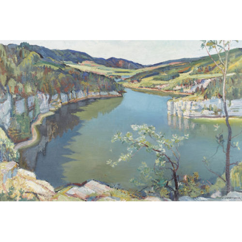 CHARLES L′EPLATTENIER : Bassin du Doubs au printemps (DOBIASCHOFSKY AUKTIONEN AG)