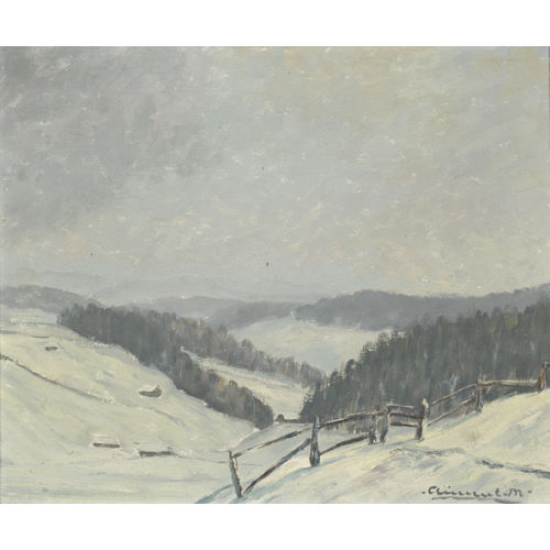 MAX CLEMENT : 'Sensler Landschaft im Winter' (DOBIASCHOFSKY AUKTIONEN AG)
