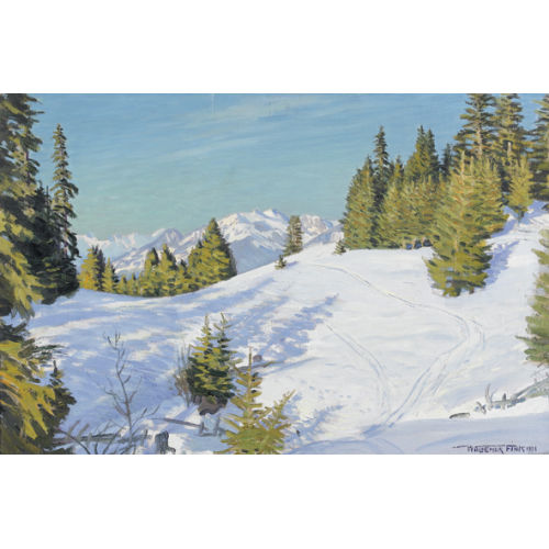 WALDEMAR FINK : 'Sonniger Winternachmittag' (DOBIASCHOFSKY AUKTIONEN AG)