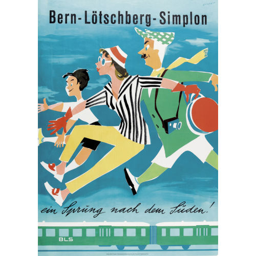 PAUL GUSSET : 'Bern-Loetschberg-Simplon' (DOBIASCHOFSKY AUKTIONEN AG)