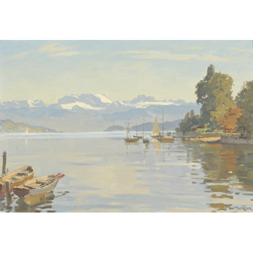 WILLY (WILHELM) FRIEDRICH BURGER : 'Z�richsee und Alpen' (DOBIASCHOFSKY AUKTIONEN AG)