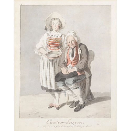 FRANZ NIKLAUS K�NIG : 'Canton Luzern./J:J: Bucher und seine Sohns-tochter,...' (DOBIASCHOFSKY AUKTIONEN AG)
