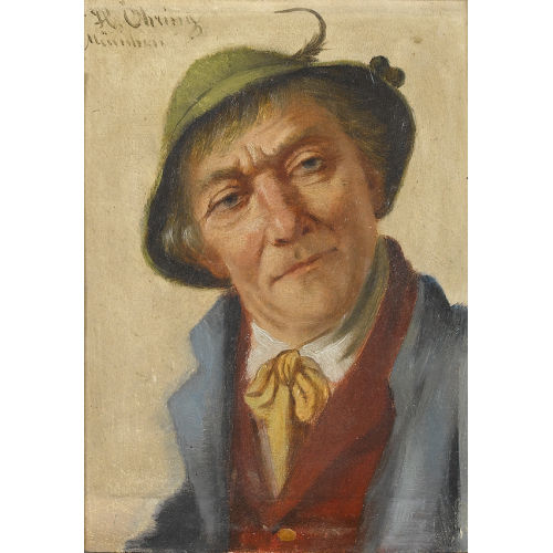 HEDWIG �HRING : Portr�t eines bayerischen Bauern mit gr�nem Hut (DOBIASCHOFSKY AUKTIONEN AG)