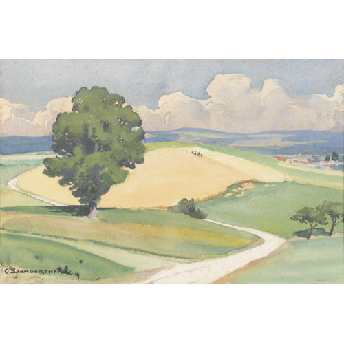 CHRISTIAN BAUMGARTNER : Sommerliche Landschaft im Bernbiet (DOBIASCHOFSKY AUKTIONEN AG)