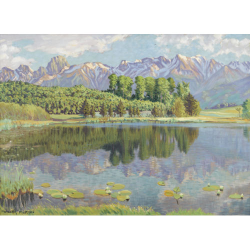 WALDEMAR FINK : 'Junivorabend am Gerzensee' (DOBIASCHOFSKY AUKTIONEN AG)