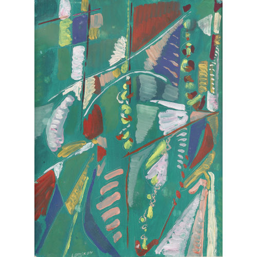 ANDRE LANSKOY : Composition sur fond vert (DOBIASCHOFSKY AUKTIONEN AG)